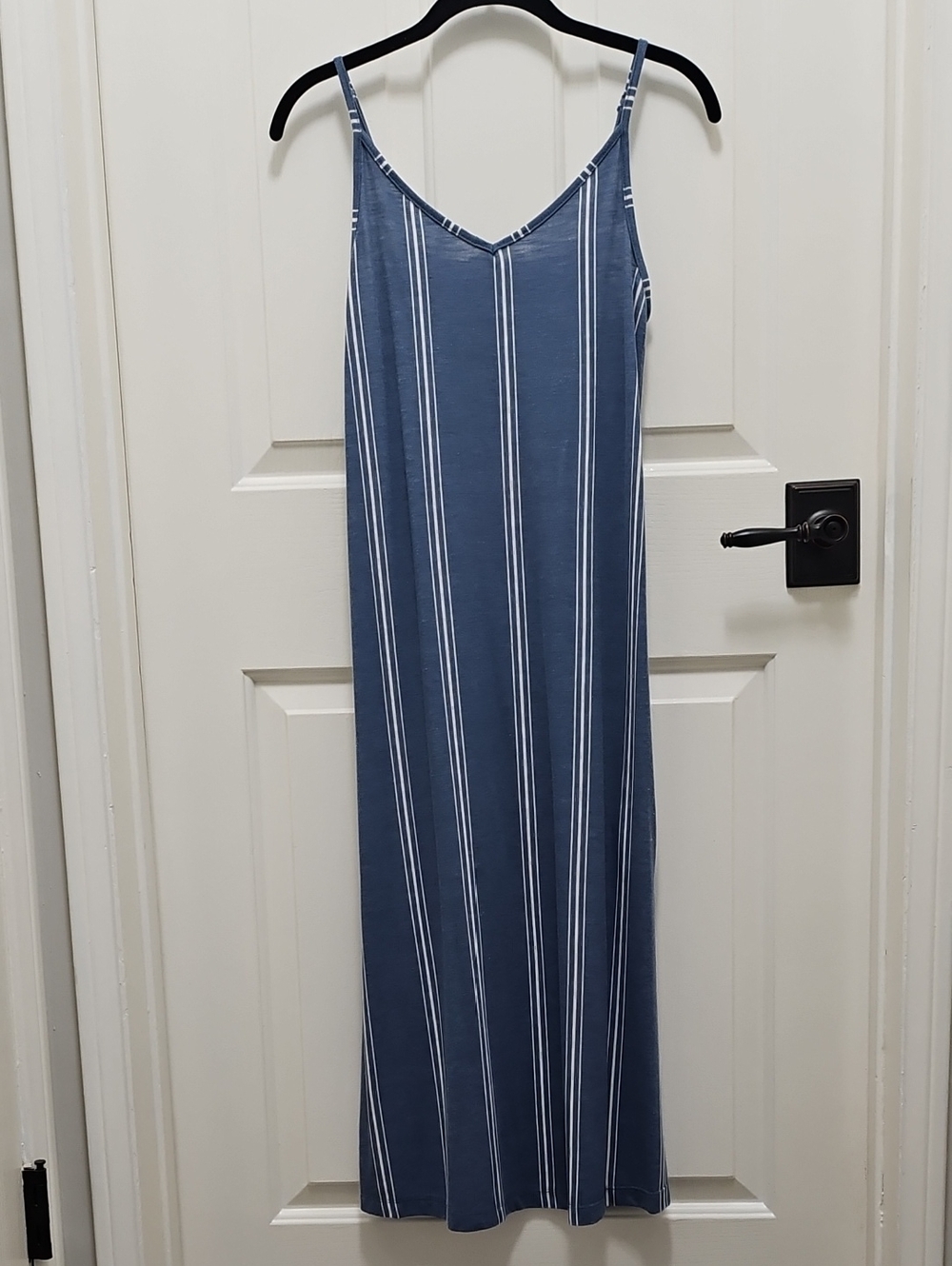 Blue Striped Slip Maxi Dress - Casual Summer Dress By Roxy Size XS